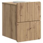 vidaXL Nástenná nočná skrinka 2 pcs Dub artisan 33 x 34,5 x 43 cm – Obrázok 2