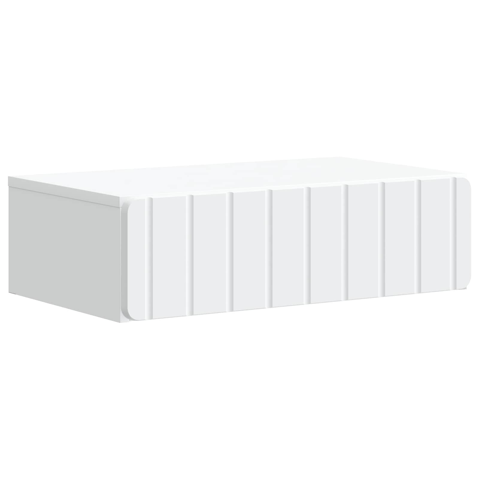 898315_1.jpg vidaXL Nástenný bočný stôl Biela 59 x 34,5 x 17 cm Kompozitné drevo – Obrázok 1