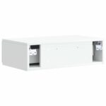 vidaXL Nástenný bočný stôl Biela 59 x 34,5 x 17 cm Kompozitné drevo – Obrázok 6