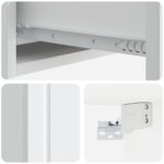 vidaXL Nástenný bočný stôl Biela 59 x 34,5 x 17 cm Kompozitné drevo – Obrázok 7