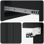 vidaXL Nástenný bočný stôl Čierna 59 x 34,5 x 17 cm Kompozitné drevo – Obrázok 7