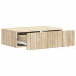 vidaXL Nástenný bočný stôl Dub sonoma 59 x 34,5 x 17 cm – Obrázok 3