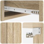 vidaXL Nástenný bočný stôl Dub sonoma 59 x 34,5 x 17 cm – Obrázok 7