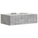 vidaXL Nástenný bočný stôl Betónovo sivá 59 x 34,5 x 17 cm – Obrázok 2