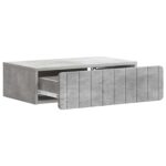 vidaXL Nástenný bočný stôl Betónovo sivá 59 x 34,5 x 17 cm – Obrázok 3