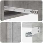 vidaXL Nástenný bočný stôl Betónovo sivá 59 x 34,5 x 17 cm – Obrázok 7