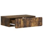 vidaXL Nástenný bočný stôl Dymový dub 59 x 34,5 x 17 cm – Obrázok 3