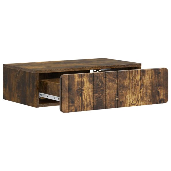 vidaXL Nástenný bočný stôl Dymový dub 59 x 34,5 x 17 cm – Obrázok 3