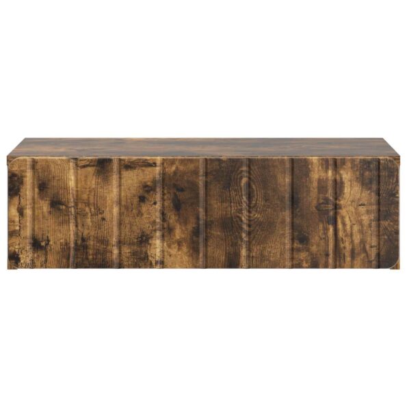 vidaXL Nástenný bočný stôl Dymový dub 59 x 34,5 x 17 cm – Obrázok 4