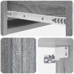 vidaXL Nástenný bočný stôl Sivá sonoma 59 x 34,5 x 17 cm – Obrázok 7