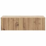 vidaXL Nástenný bočný stôl Dub artisan 59 x 34,5 x 17 cm – Obrázok 4