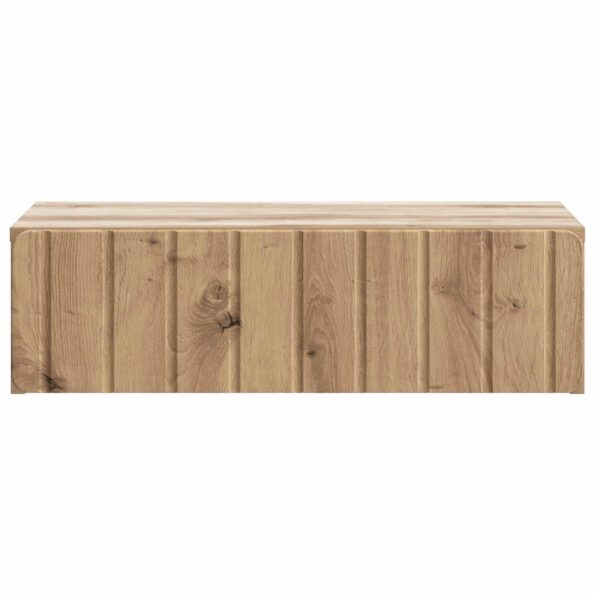 vidaXL Nástenný bočný stôl Dub artisan 59 x 34,5 x 17 cm – Obrázok 4