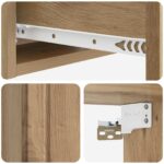 vidaXL Nástenný bočný stôl Dub artisan 59 x 34,5 x 17 cm – Obrázok 7