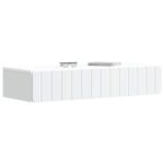 vidaXL Nástenný bočný stôl Biela 87,5 x 34,5 x 17 cm Kompozitné drevo – Obrázok 2