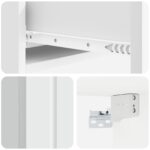 vidaXL Nástenný bočný stôl Biela 87,5 x 34,5 x 17 cm Kompozitné drevo – Obrázok 7