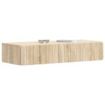 vidaXL Nástenný bočný stôl Dub sonoma 87,5 x 34,5 x 17 cm – Obrázok 2
