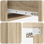 vidaXL Nástenný bočný stôl Dub sonoma 87,5 x 34,5 x 17 cm – Obrázok 7