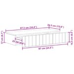 vidaXL Nástenný bočný stôl Dub sonoma 87,5 x 34,5 x 17 cm – Obrázok 9