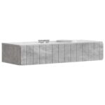vidaXL Nástenný bočný stôl Betónovo sivá 87,5 x 34,5 x 17 cm – Obrázok 2