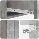 vidaXL Nástenný bočný stôl Betónovo sivá 87,5 x 34,5 x 17 cm – Obrázok 7