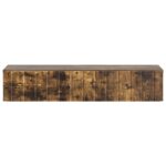 vidaXL Nástenný bočný stôl Dymový dub 87,5 x 34,5 x 17 cm – Obrázok 4