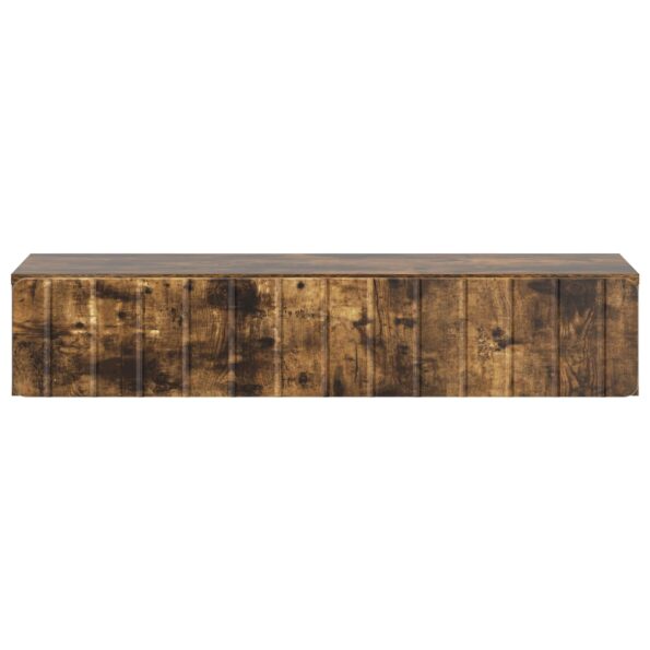vidaXL Nástenný bočný stôl Dymový dub 87,5 x 34,5 x 17 cm – Obrázok 4