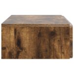 vidaXL Nástenný bočný stôl Dymový dub 87,5 x 34,5 x 17 cm – Obrázok 5