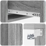 vidaXL Nástenný bočný stôl Sivá sonoma 87,5 x 34,5 x 17 cm – Obrázok 7