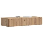 vidaXL Nástenný bočný stôl Dub artisan 87,5 x 34,5 x 17 cm – Obrázok 2