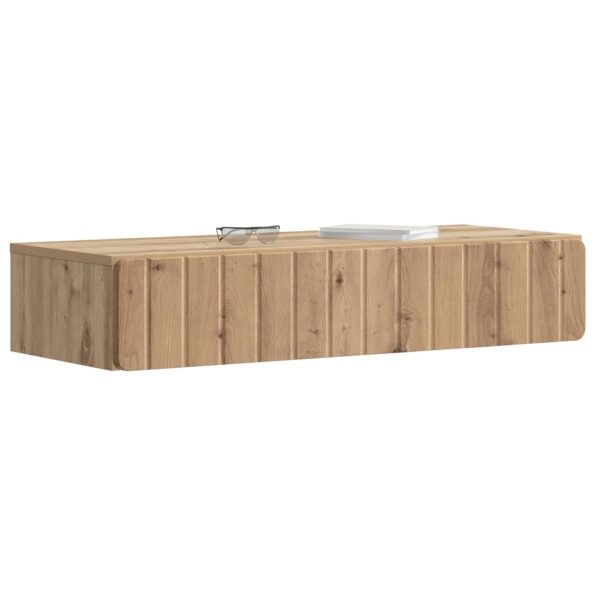 vidaXL Nástenný bočný stôl Dub artisan 87,5 x 34,5 x 17 cm – Obrázok 2