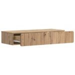 vidaXL Nástenný bočný stôl Dub artisan 87,5 x 34,5 x 17 cm – Obrázok 3