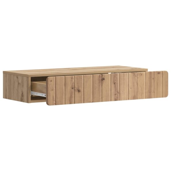 vidaXL Nástenný bočný stôl Dub artisan 87,5 x 34,5 x 17 cm – Obrázok 3