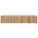 vidaXL Nástenný bočný stôl Dub artisan 87,5 x 34,5 x 17 cm – Obrázok 4