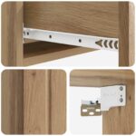 vidaXL Nástenný bočný stôl Dub artisan 87,5 x 34,5 x 17 cm – Obrázok 7