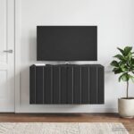 vidaXL Nástenná TV skrinka Čierna 59,5 x 41 x 30 cm Kompozitné drevo
