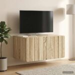 vidaXL Nástenná TV skrinka Nástenný Dub sonoma 59,5 x 41 x 30 cm – Obrázok 4