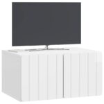 vidaXL Nástenná TV skrinka Biela s vysokým leskom 59,5 x 41 x 30 cm – Obrázok 3