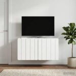 vidaXL Nástenná TV skrinka Biela s vysokým leskom 59,5 x 41 x 30 cm – Obrázok 4