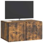 vidaXL Nástenná TV skrinka Nástenný Dymový dub 59,5 x 41 x 30 cm – Obrázok 3