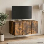vidaXL Nástenná TV skrinka Nástenný Dymový dub 59,5 x 41 x 30 cm – Obrázok 4
