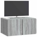 vidaXL Nástenná TV skrinka Nástenný Sivá sonoma 59,5 x 41 x 30 cm – Obrázok 3