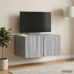 vidaXL Nástenná TV skrinka Nástenný Sivá sonoma 59,5 x 41 x 30 cm – Obrázok 4