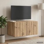 vidaXL Nástenná TV skrinka Nástenný Dub artisan 59,5 x 41 x 30 cm – Obrázok 4