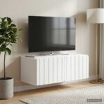 vidaXL Nástenná TV skrinka Biela 78,5 x 41 x 30 cm Kompozitné drevo