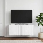 vidaXL Nástenná TV skrinka Biela 78,5 x 41 x 30 cm Kompozitné drevo – Obrázok 4