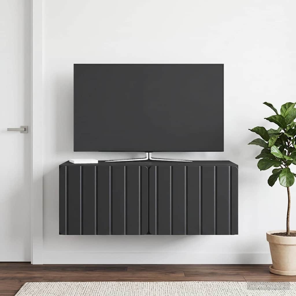 898346_1.jpg vidaXL Nástenná TV skrinka Čierna 78,5 x 41 x 30 cm Kompozitné drevo – Obrázok 1