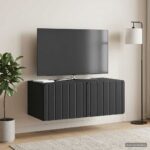 vidaXL Nástenná TV skrinka Čierna 78,5 x 41 x 30 cm Kompozitné drevo – Obrázok 4