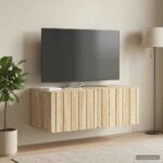 vidaXL Nástenná TV skrinka Nástenný Dub sonoma 78,5 x 41 x 30 cm