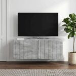 vidaXL Nástenná TV skrinka Nástenný Betónovo sivá 78,5 x 41 x 30 cm