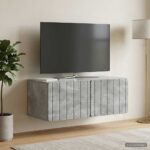 vidaXL Nástenná TV skrinka Nástenný Betónovo sivá 78,5 x 41 x 30 cm – Obrázok 4